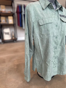 EB Ladies Long or Short Sleeve Blue or Green Classic Fishing Shirt