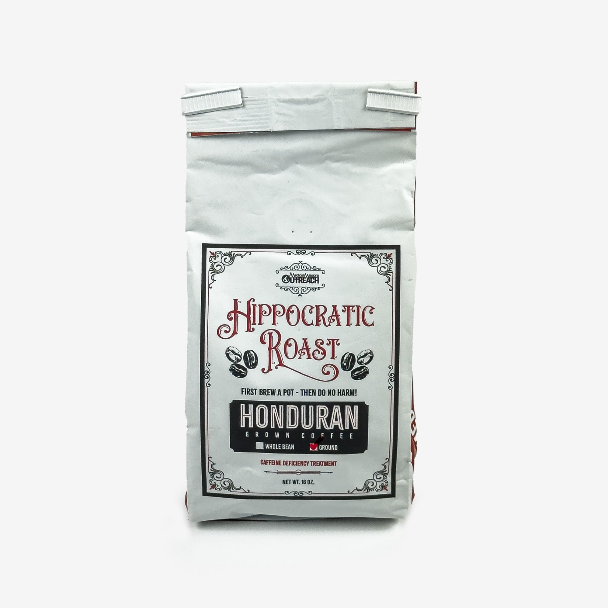 Hippocratic Roast Honduran Ground Coffee 8oz Bag