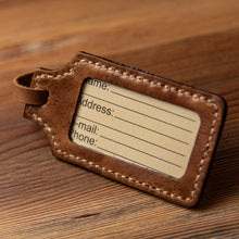 Load image into Gallery viewer, Leather Luggage Tag
